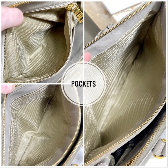 Prada Saffiano Galleria Double Zip Shoulder Bag - Picture 11 of 14